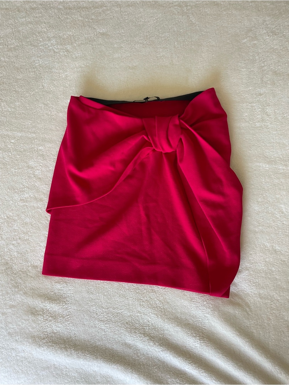 Maje Fuchsia Reddish Knot-Detail Mini Skirt